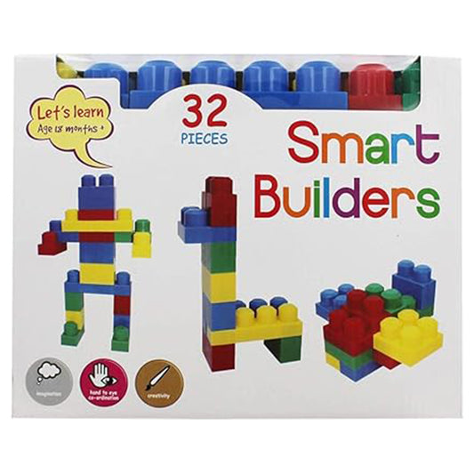 Ackerman Lets Learn 32 Pieces Smart Builders | Kids Smart Biilders