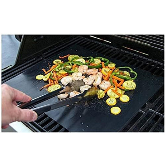 BBQ Grill Mat, Non Stick BBQ Baking Mats Reusable for Charcoal, Gas or Electric Grill - Easy to Clean, Heat Resistant Barbecue Sheets